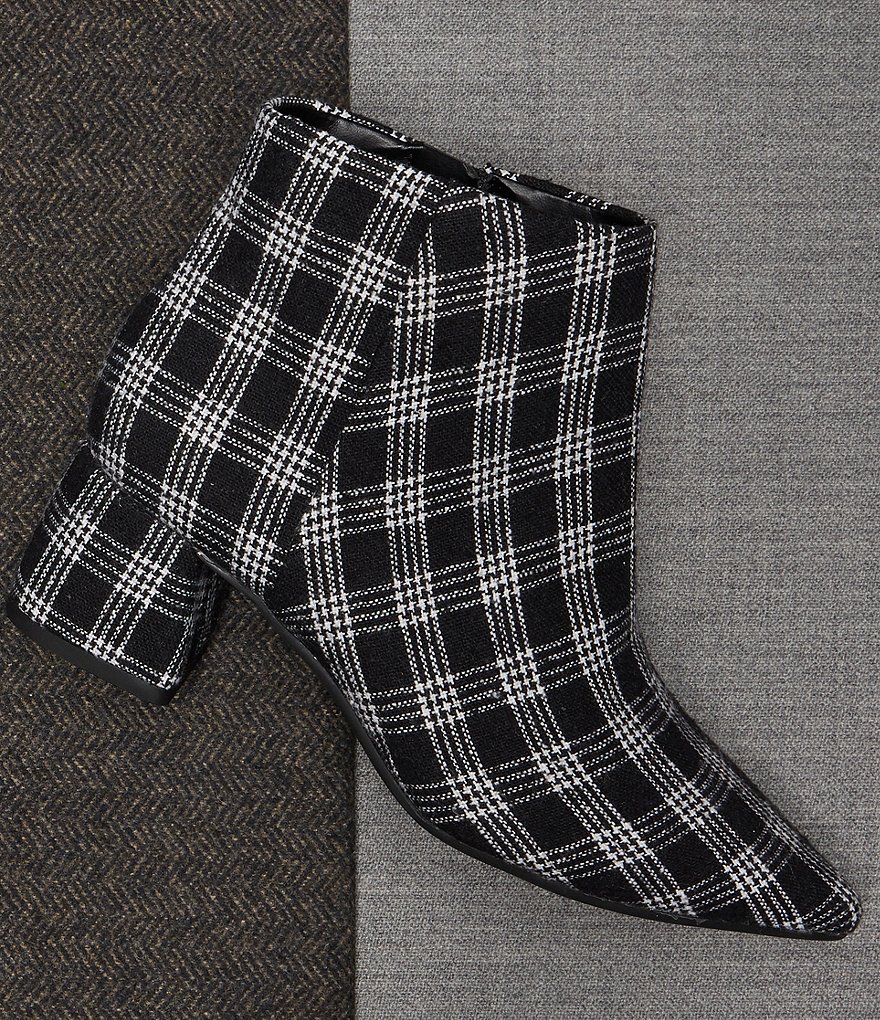Alex Marie Tionna Plaid Block Heel Booties
