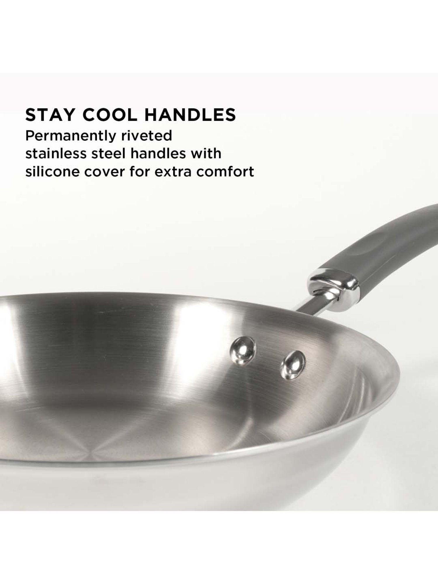 Meyer Trivantage Stainless Steel Triply Cookware Open Frypan, 28cm