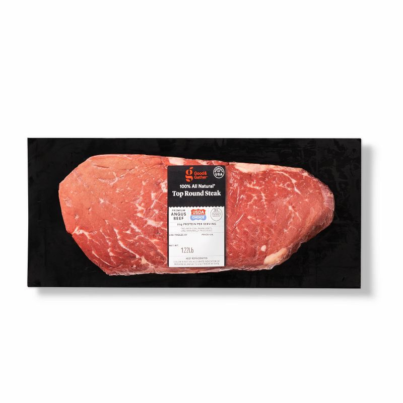 USDA Choice Angus Beef Top Round Steak - 0.75-1.25 lbs - price per lb - Good & Gather™