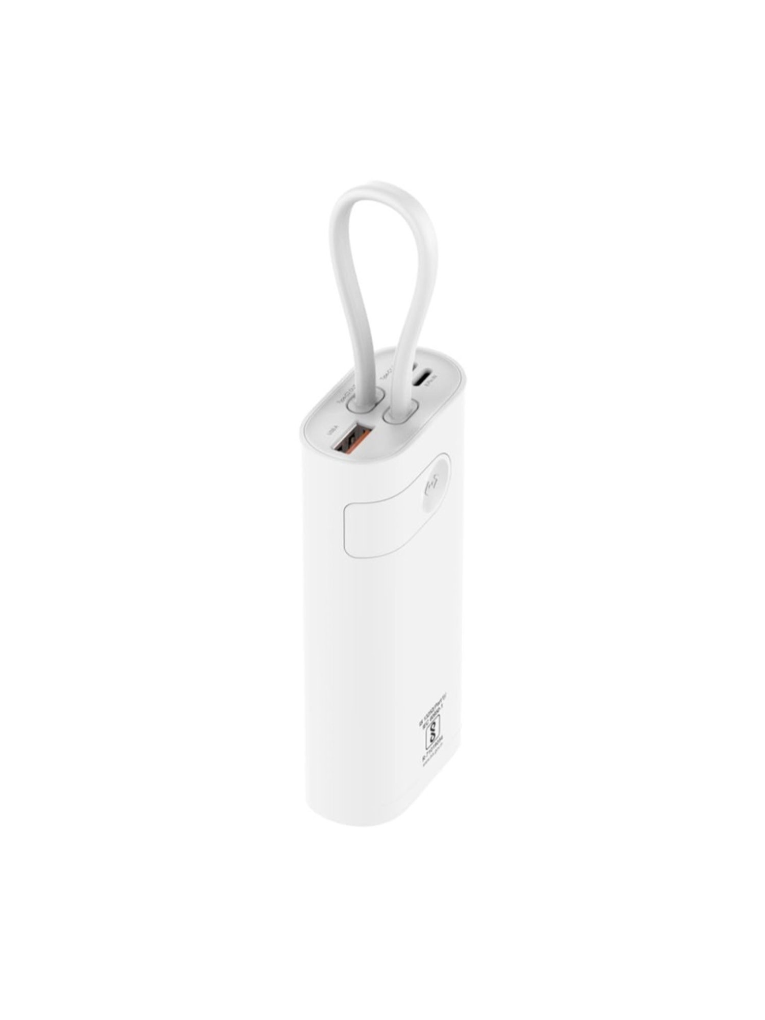 Stuffcool Ally 10000mAh Compact Powerbank with Fast Wired Charging for iPhone (White)