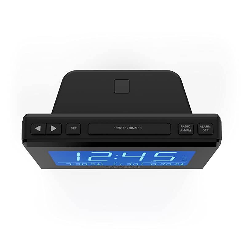 Alarm Clock Radio with USB Charging for Smartphones amp Tablets Auto Dimming Dual Gradual Wake Alarm Battery Backup Auto Time Set Large 48quot LED Display AMFM CR63