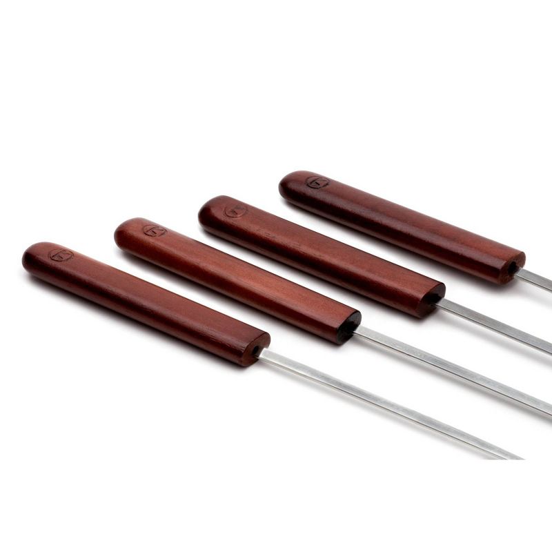 20"4pk Rosewood Stainless Steel Skewers - Outset