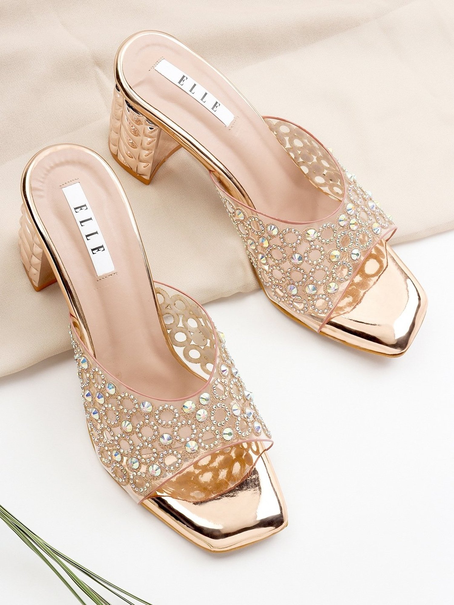 Elle Women's Gold Ethnic Sandals