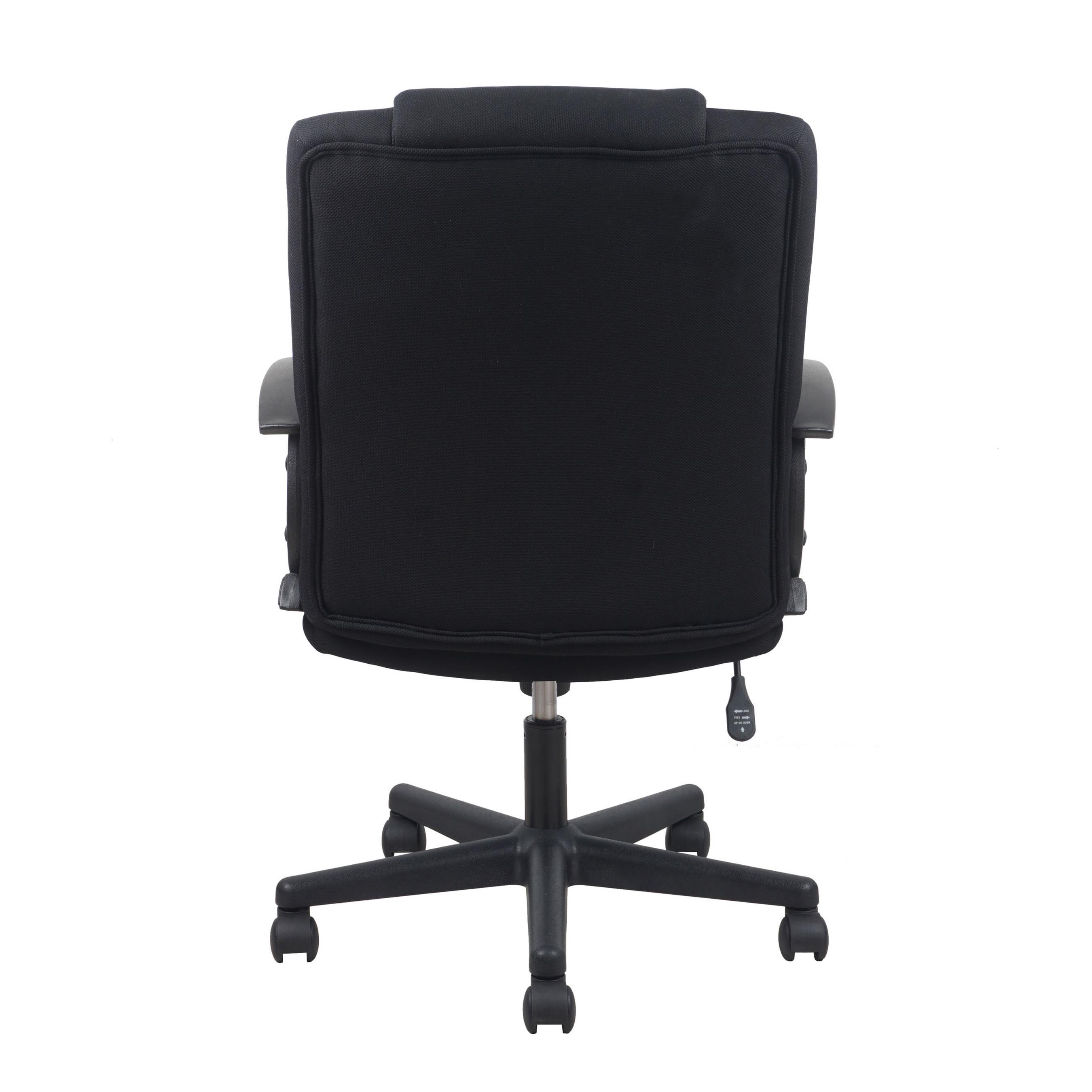 OFM Essentials Collection Mid-Back Swivel Upholstered Task Chair, in Black (ESS-3080)