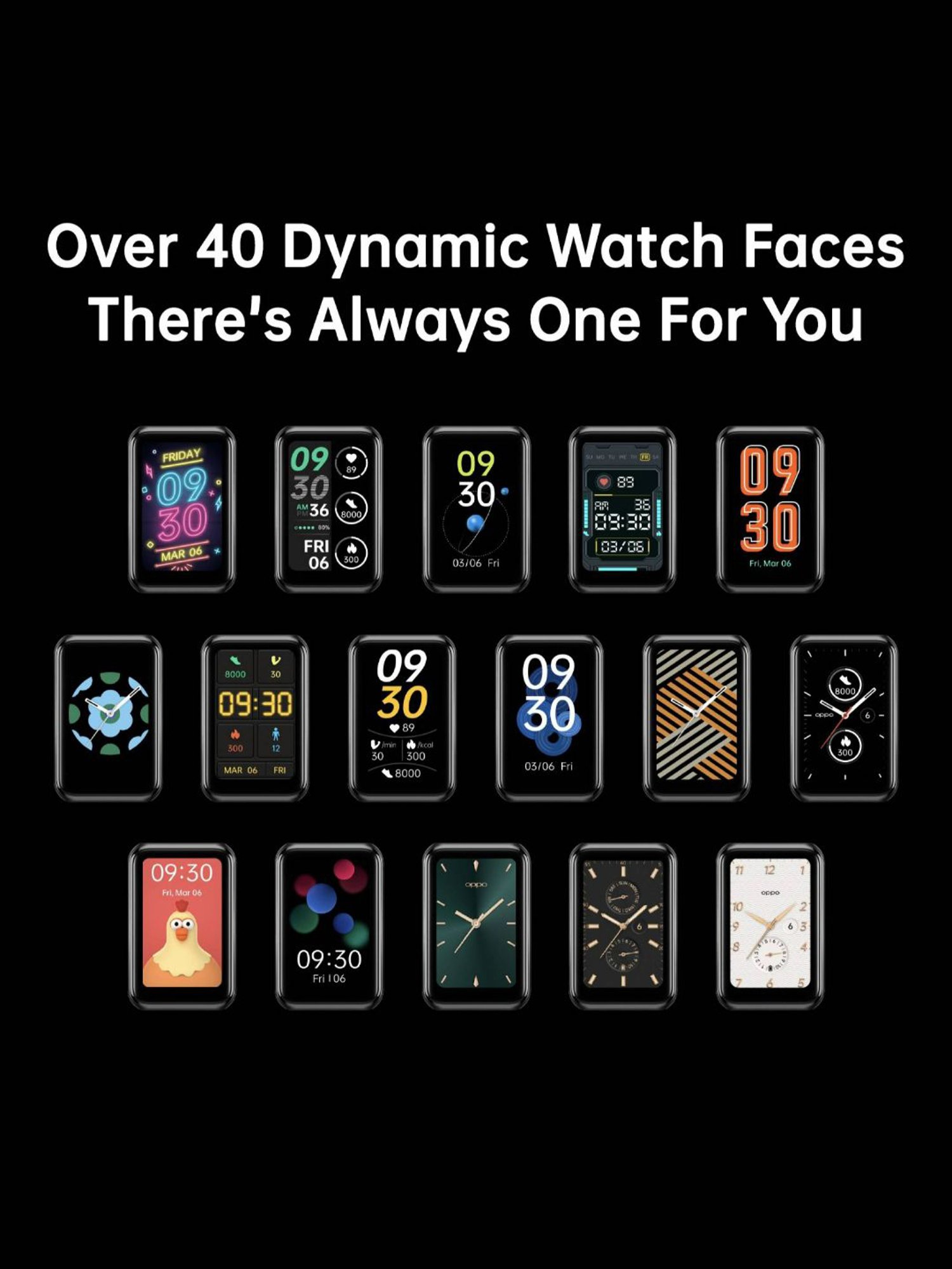 Oppo Watch Free 1.64 AMOLED Display Smartwatch 14 Days Long Battery Life (Black)