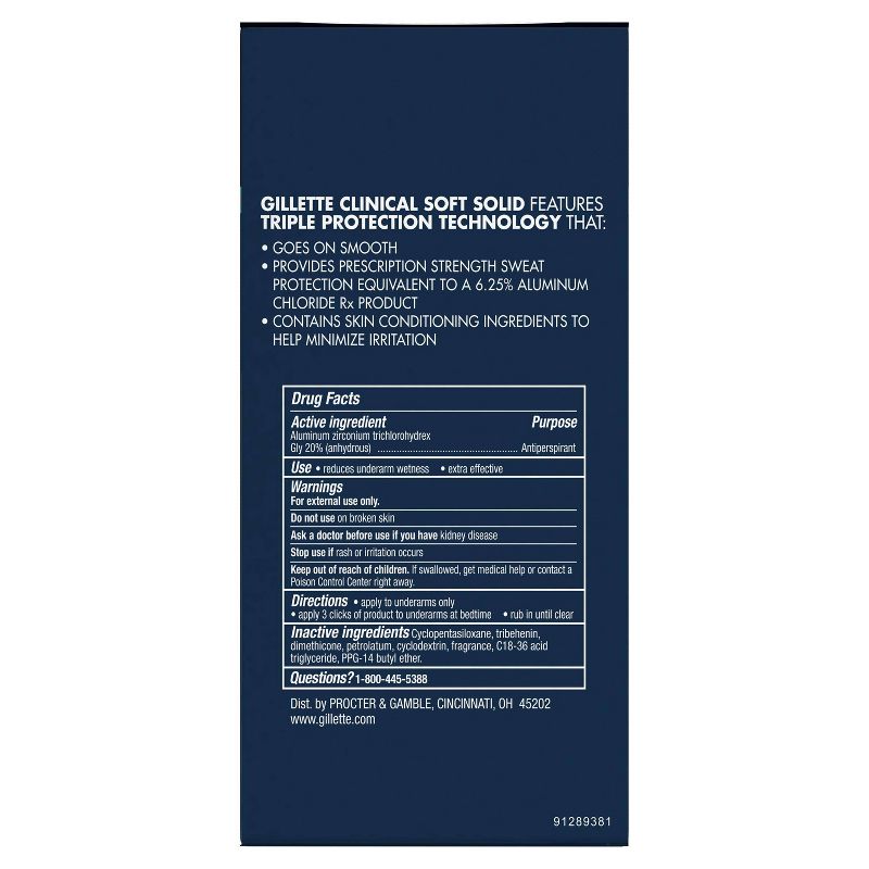 Gillette Clinical Soft Solid Ultimate Fresh Antiperspirant & Deodorant - 2.6oz