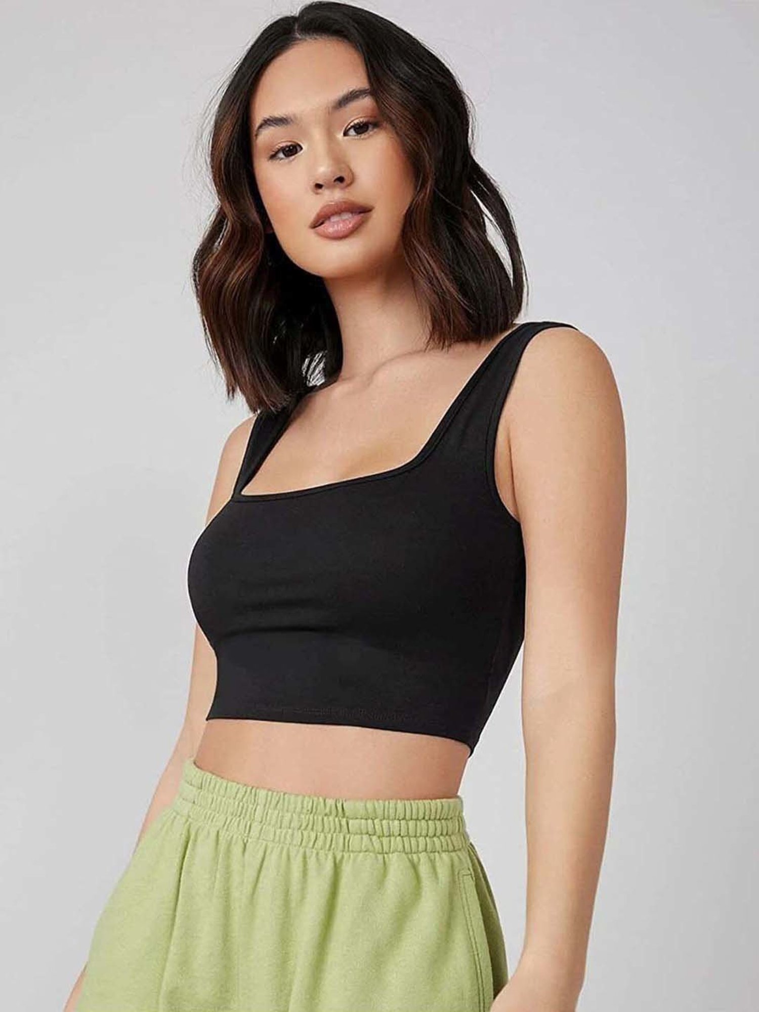 SELVIA Black Regular Fit Top