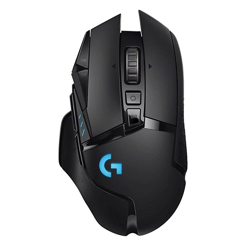 502 Lightspeed Wireless Gaming Mouse with Hero 25K Sensor, PowerPlay Compatible, Tunable Weights and Lightsync RGB - Black