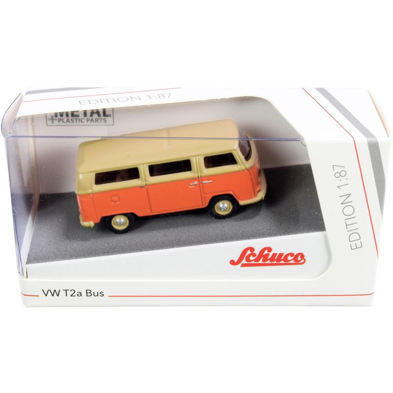 Volkswagen T2a Bus Orange and Yellow 1/87 (HO) Diecast Model by Schuco