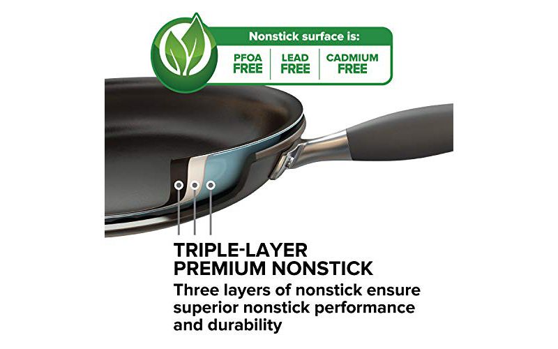 Anolon Advanced Hard Anodized Nonstick Stockpot/Dutch Oven with Frying/Skillet Pan, 5 Quart and 11 Inch, Graphite