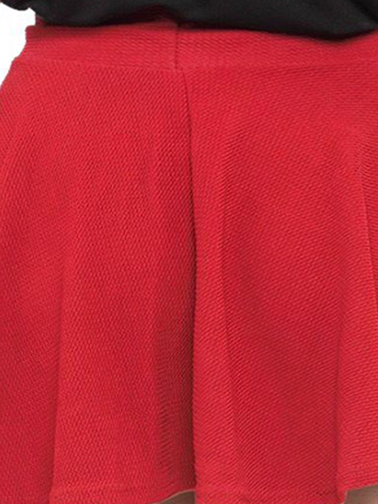 N-Gal Light Green & Red Above Knees Skirt (Pack Of 2)