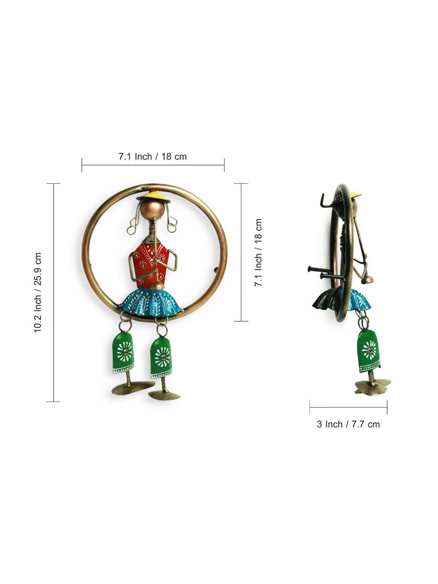 Gathari White & Orange Ceramic Desk Planter