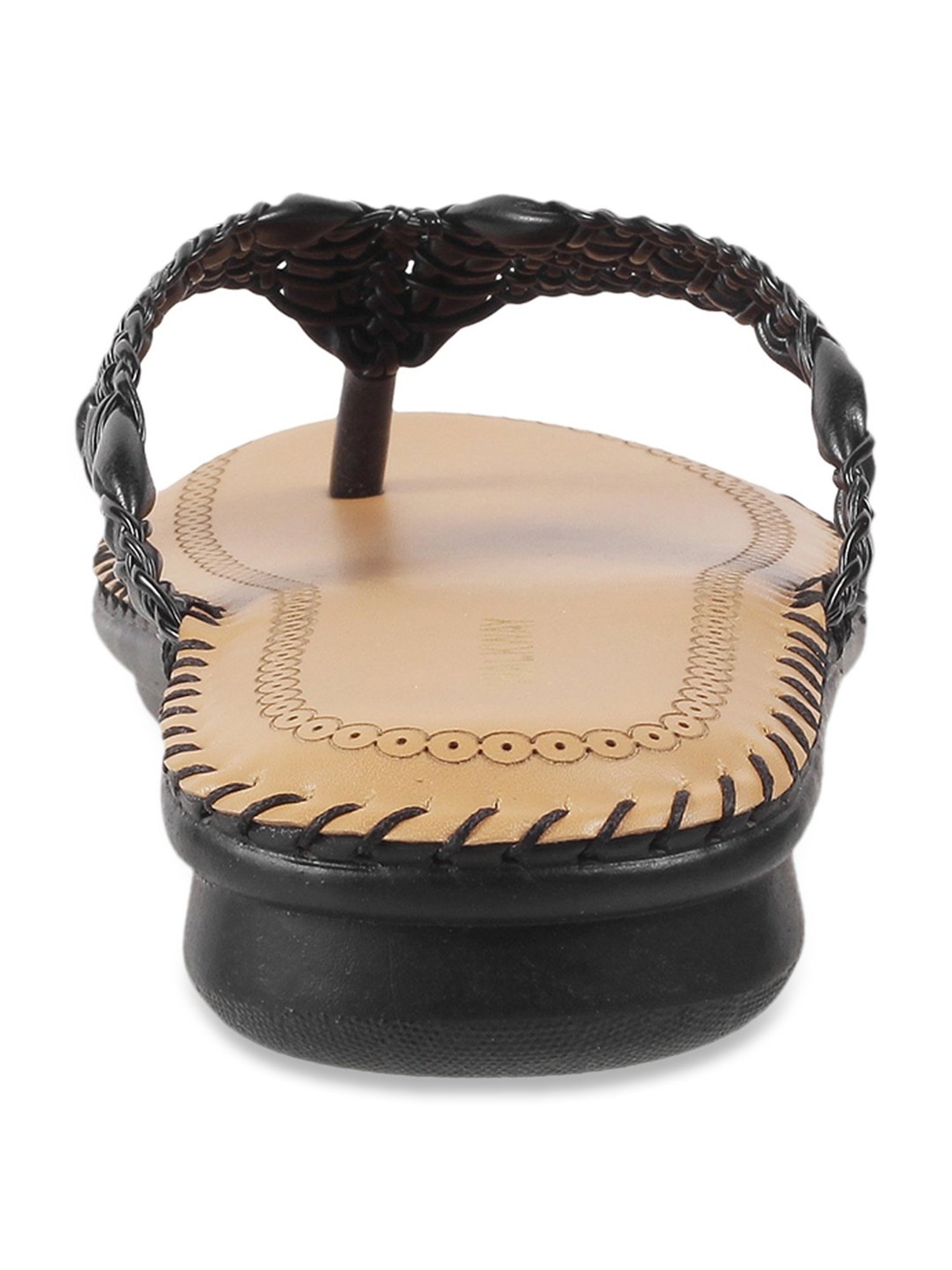 Walkway Women's Black Thong Sandals