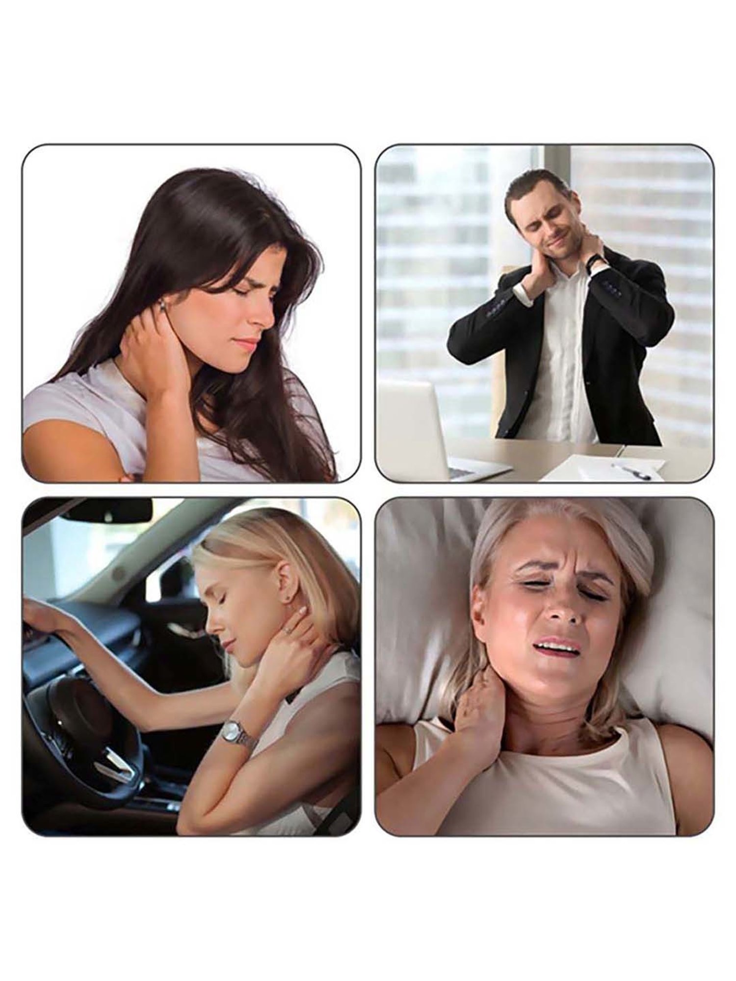 AccuSure Soft Cervical Collar Support Adjustable Neck Brace - M (Grey)