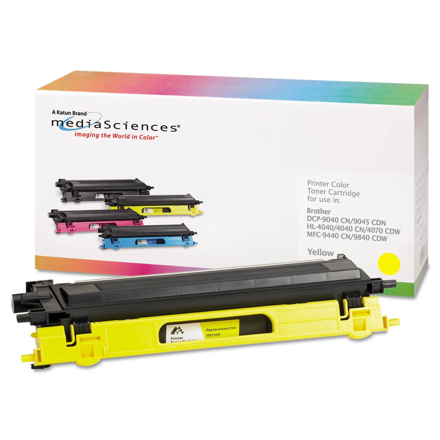 Media Sciences 39410 Yellow Toner Cartridge,