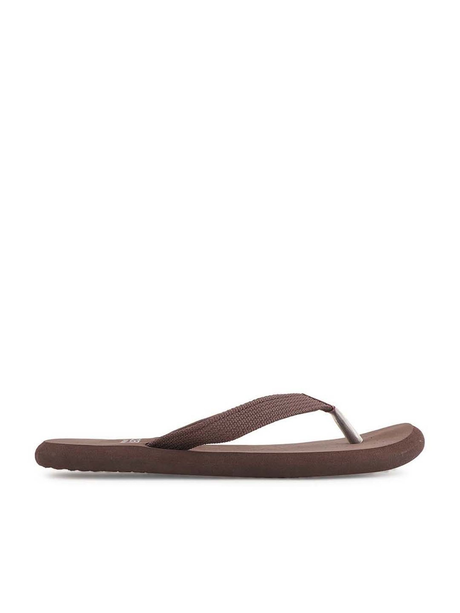 Scentra Men's Brown Flip Flops