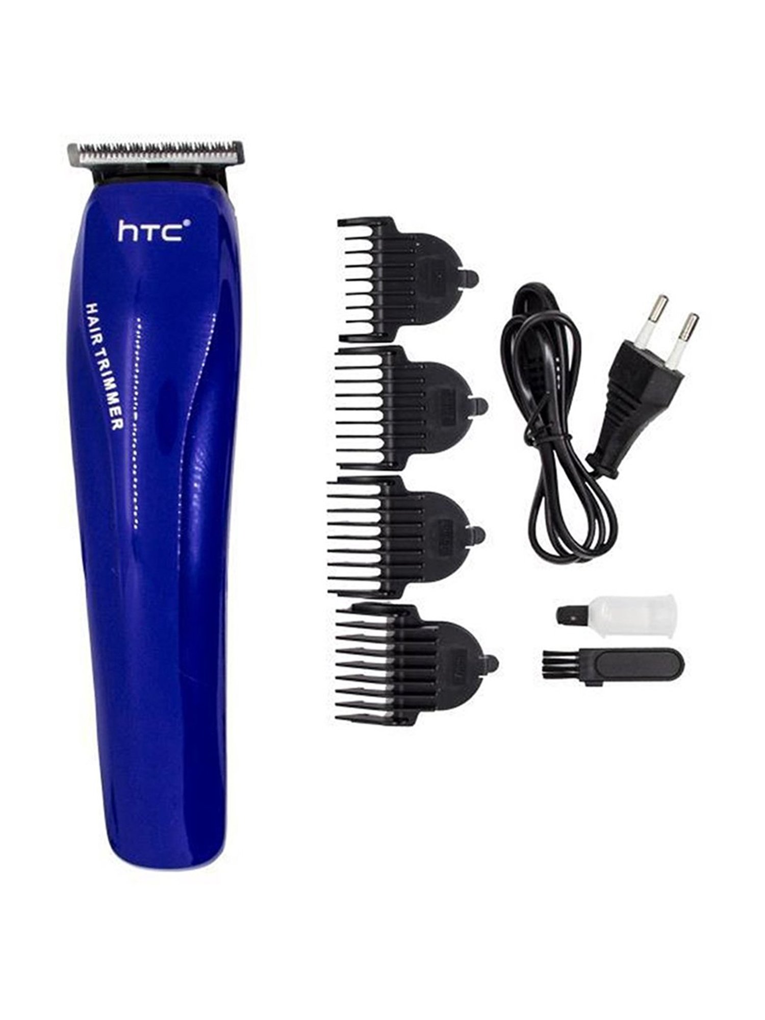 HTC AT-528 Rechargeable Hair Trimmer with 45 min Runtime, 4 Length Settings (Blue)