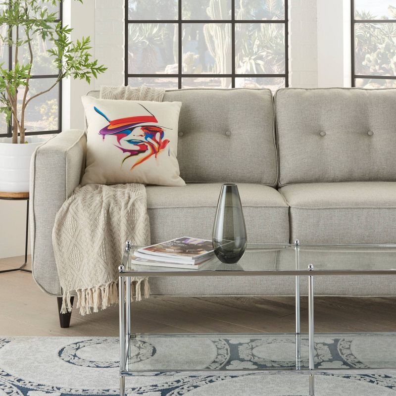 18"x18" Life Styles Modern Art Face Throw Pillow - Mina Victory