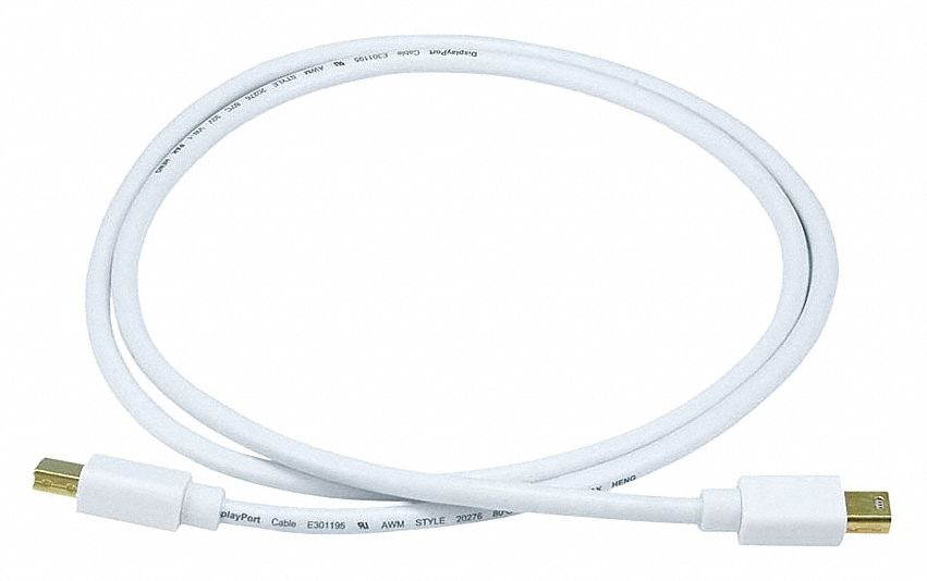Monoprice Mini DisplayPort Cable - 3 Feet - White | Gold Plated, 32AWG, Pure Copper Conductors