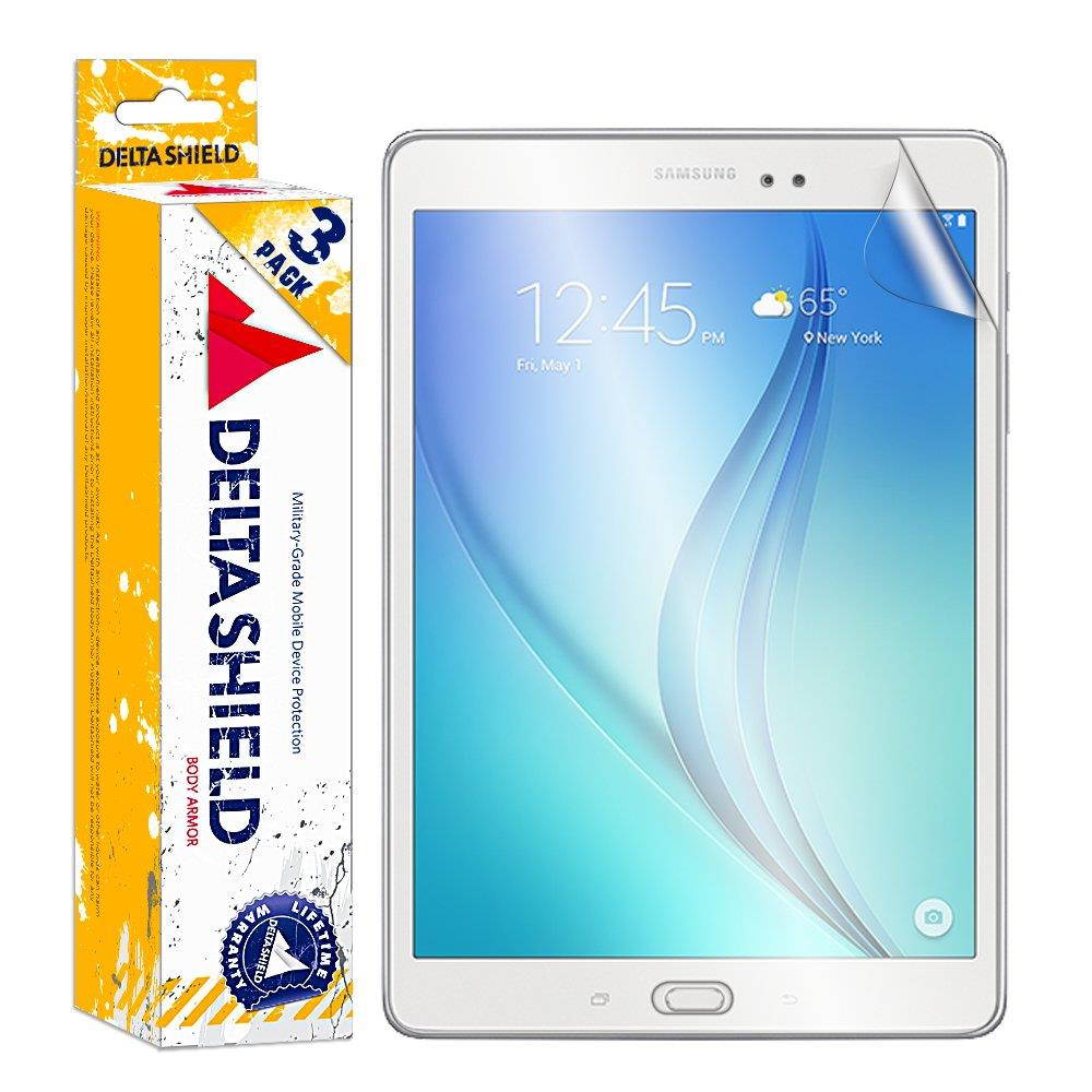 DeltaShield Screen Protector for Samsung Galaxy Tab A 9.7 (3-Pack) BodyArmor Anti-Bubble Military-Grade Clear TPU Film