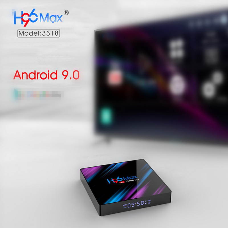 H96 Max RK3318 TV Box 4GB RAM 32GB Android 9.0 4k HD network player CF HDMI Dual frequency wifi  Digital Set-Top Boxes