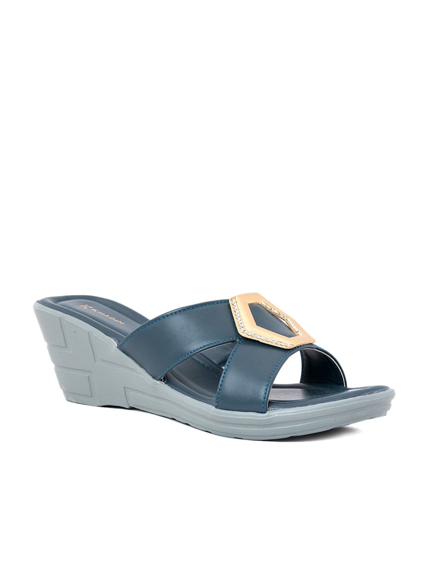 Khadim Women's Navy Casual Wedges