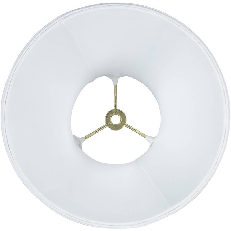 Imperial Shade White Small Bell Lamp Shade 4.5" Top x 9" Bottom x 8" Slant x 7.5" High (Spider) Replacement with Harp and Finial