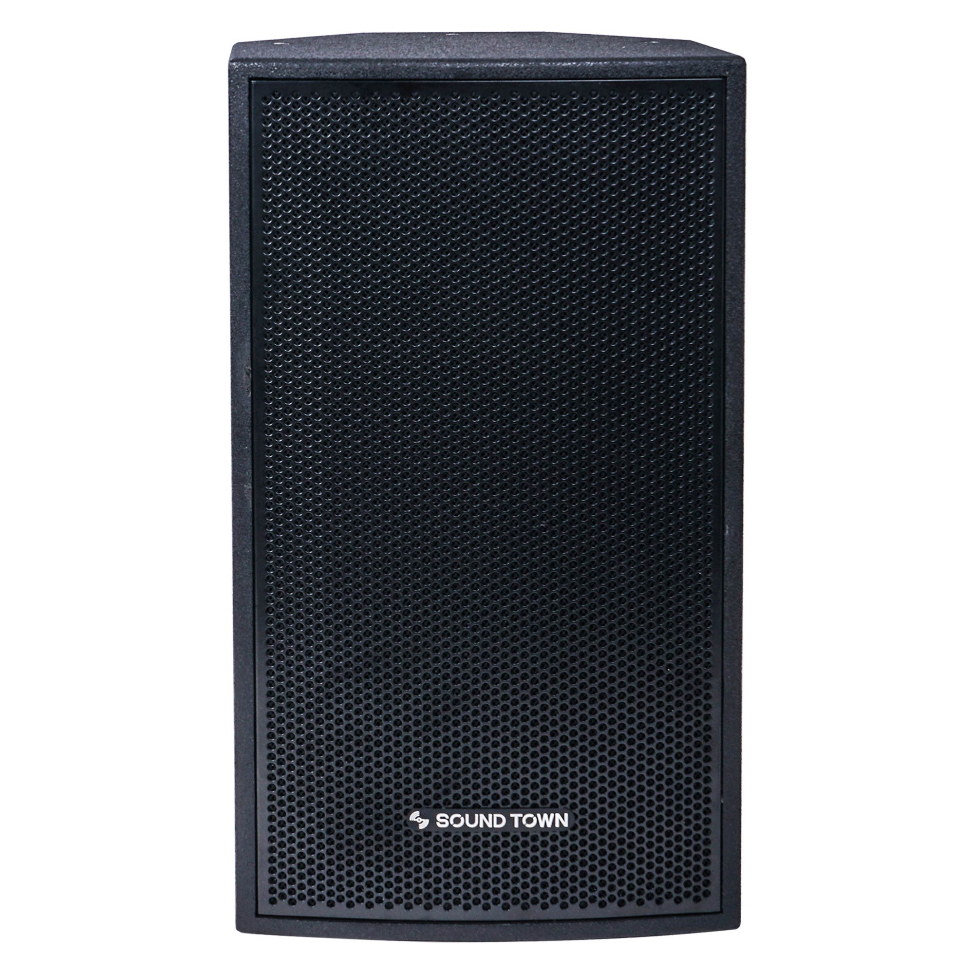 Sound Town CARME Series Powered PA Speaker and Subwoofer Combo Set with One 12&rdquo; PA Speaker, One 15&rdquo; Subwoofer, One Subwoofer Pole, Black