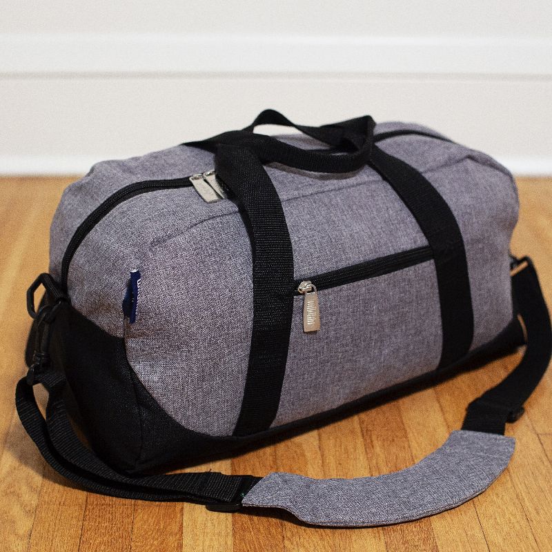 Wildkin Gray Tweed Overnighter Duffel Bag