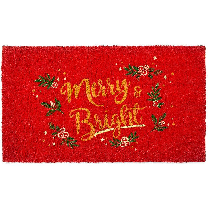 Evergreen Flag Cambridge Welcome Burlap Sassafras Switch Mat - 22" Long x 10" High