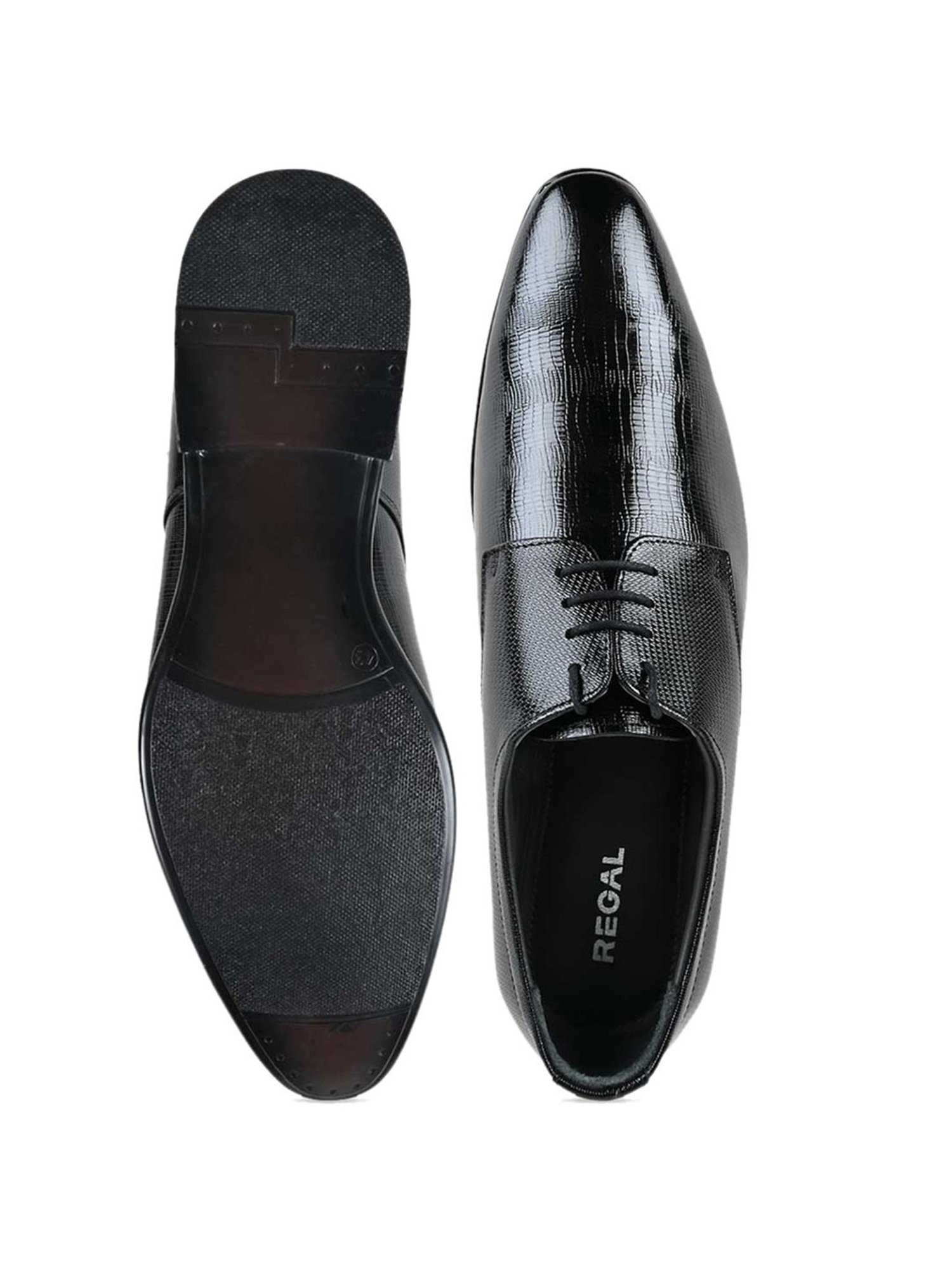 Regal Men's Black Derby Shoes