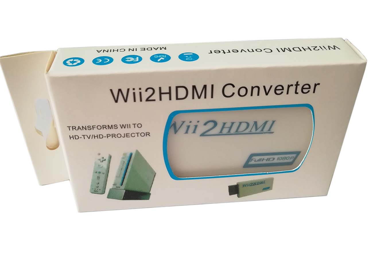 easyday Wii to HDMI Converter 1080P, Wii HDMI Adapter with 3,5mm Audio Jack&HDMI Output Supports All Wii Display Modes