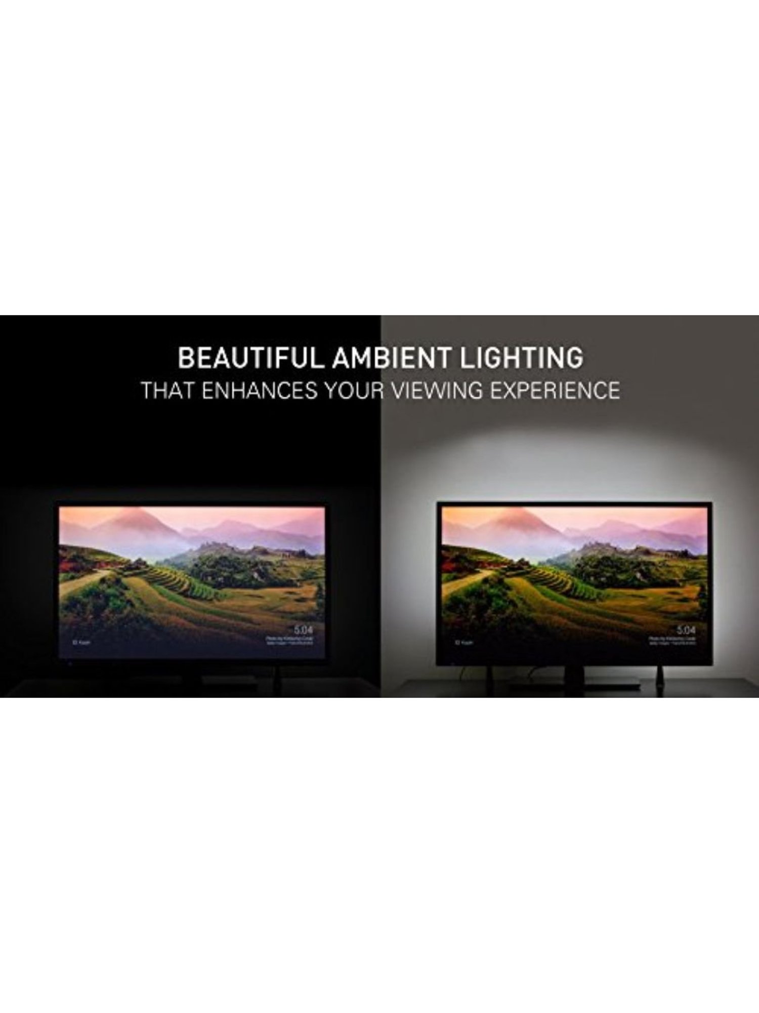 XERGY USB 5V 5050 RGB LED Flexible Strip Light Multi-Color Lighting (2 Meter for 32-40" TV s)