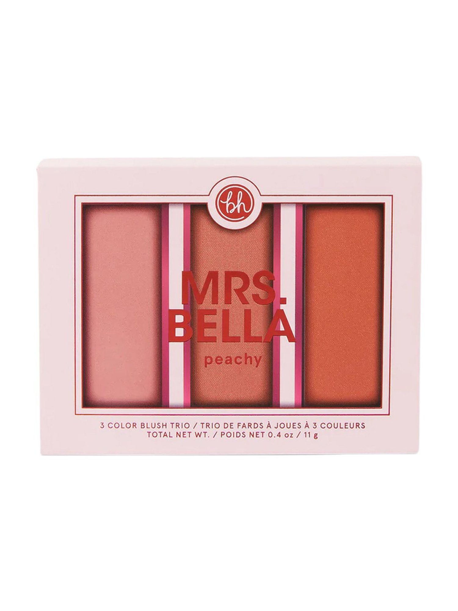 BH Cosmetics Mrs. Bella Peachy 3 Color Blush Trio - 11 gm