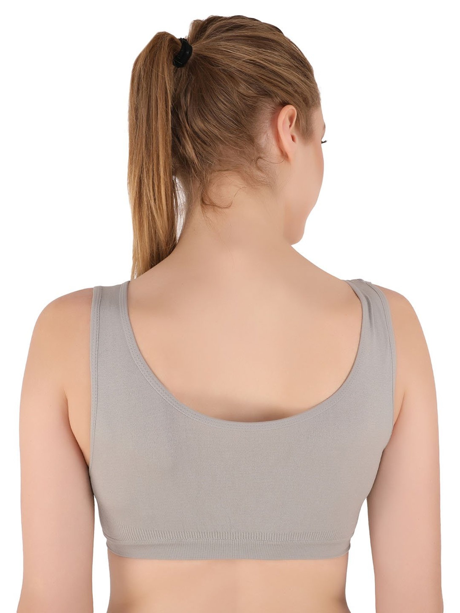 EVERDION Grey Non Wired Non Padded Sports Bra