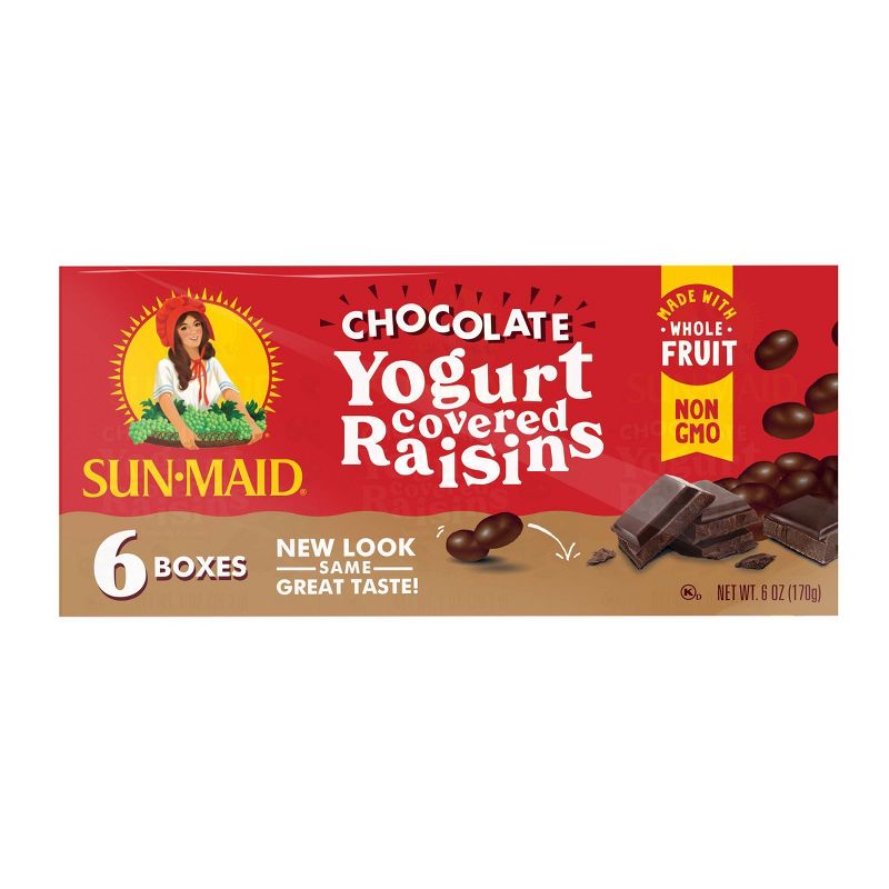 Sun Maid Dark Chocolate Yogurt Raisins - 6ct