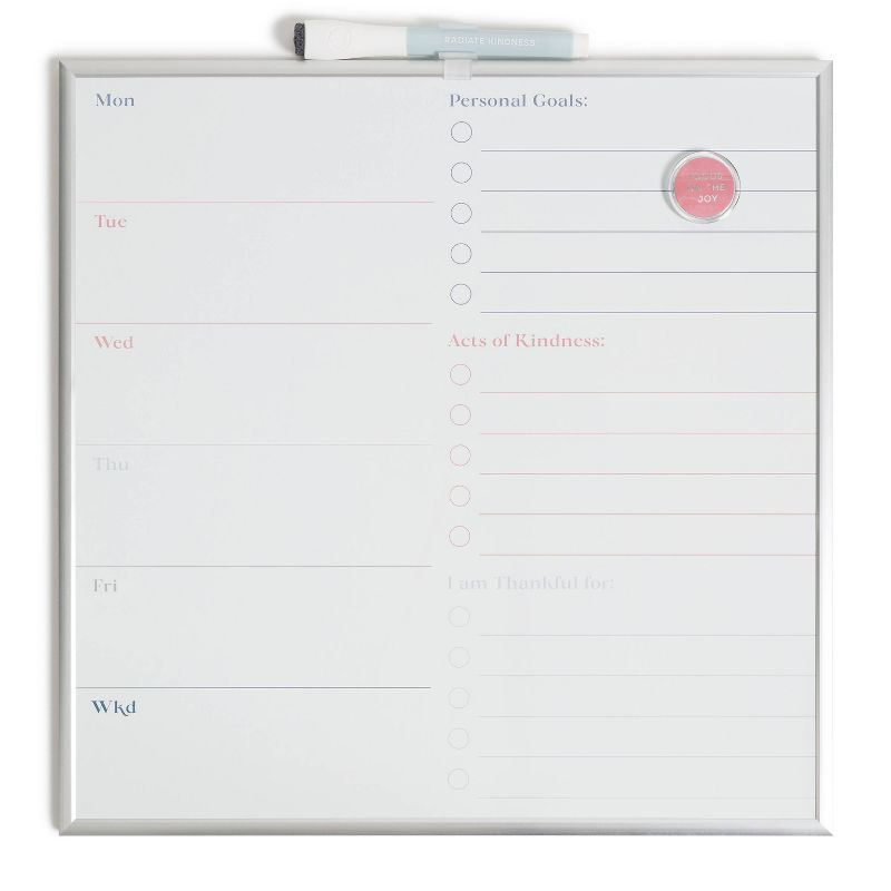 14" Square Dry Erase Wellness Board - U Brands