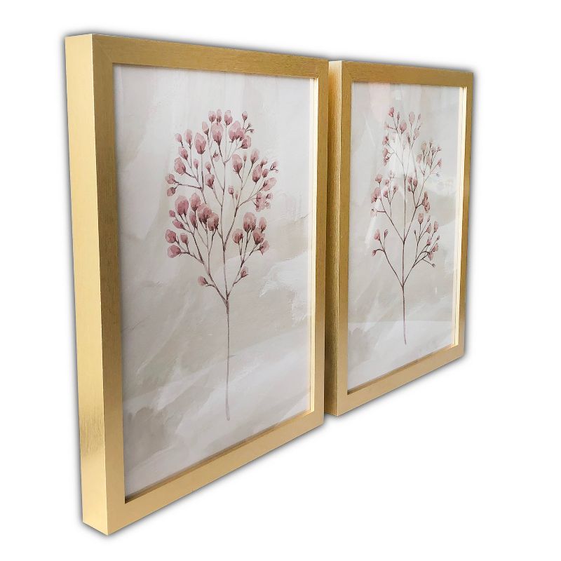 (Set of 2) 16" x 20" Blush Branches Framed Wall Canvas Pink - Gallery 57