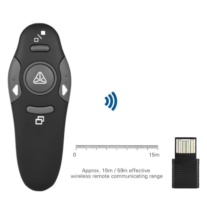 Wireless USB PPT Presenter &Remote Control Presentation Laser Pointer Pen 2.4GHz