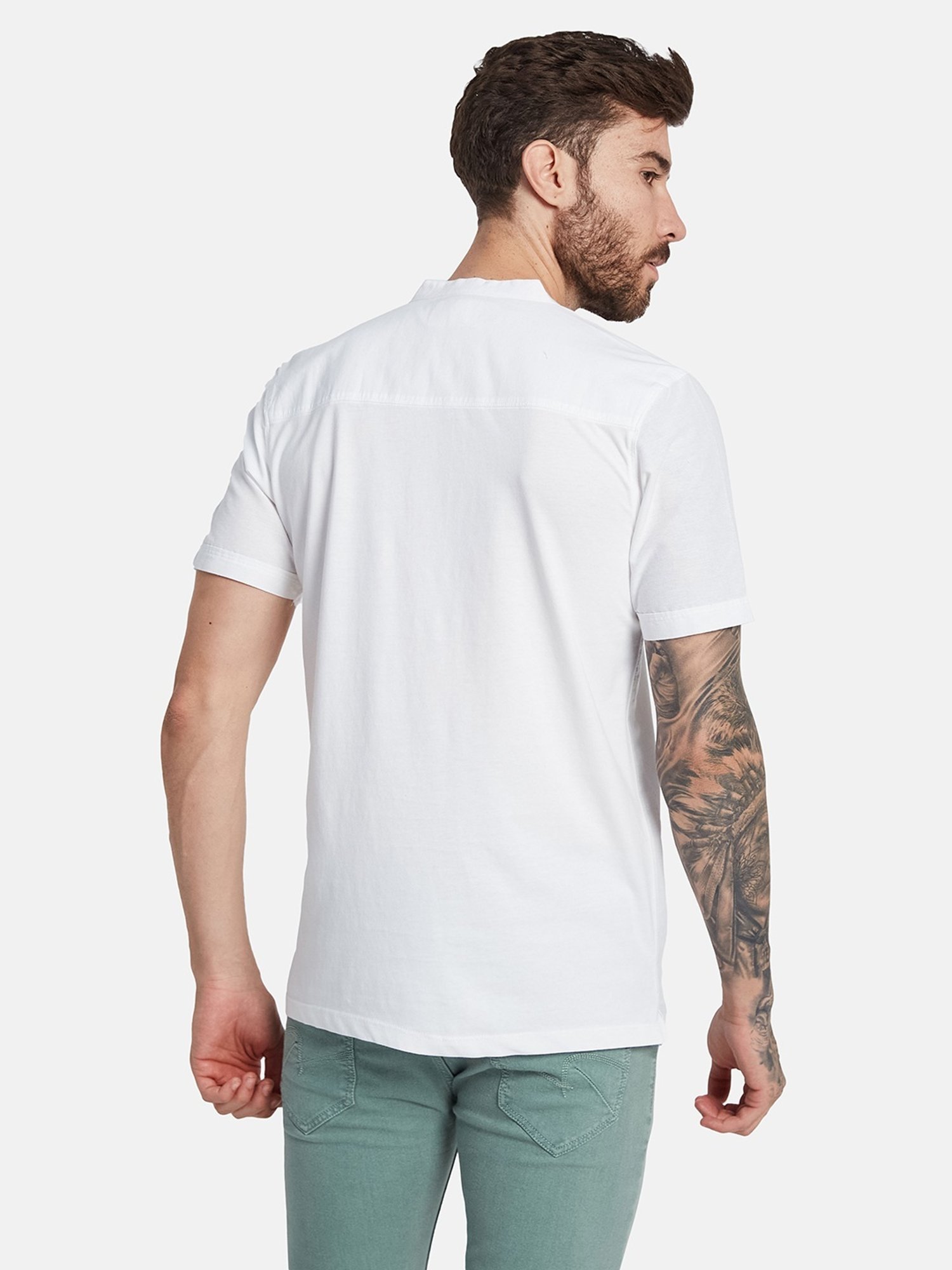 Octave White Cotton Regular Fit T-Shirt