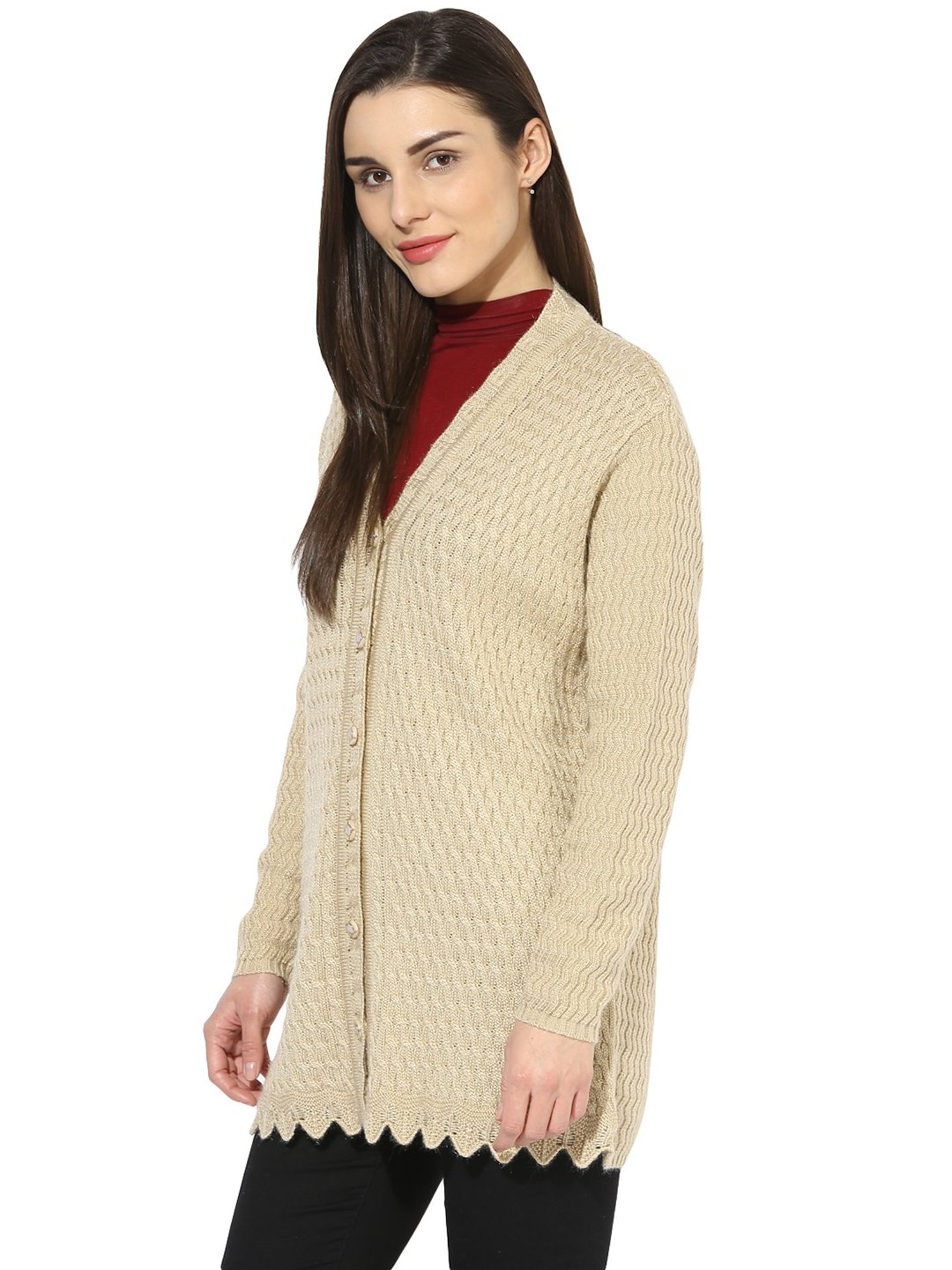 One Femme Beige Cardigan