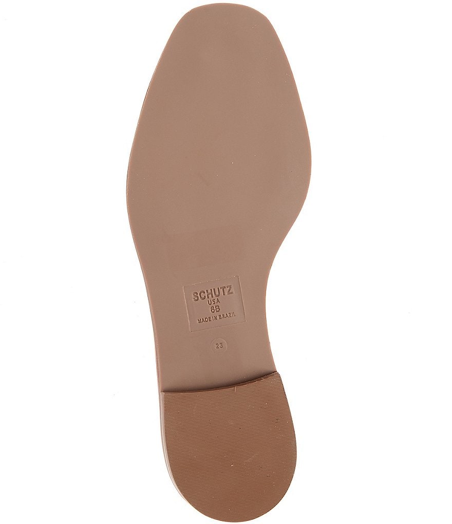 Schutz Hada Croco Print Leather Loafers