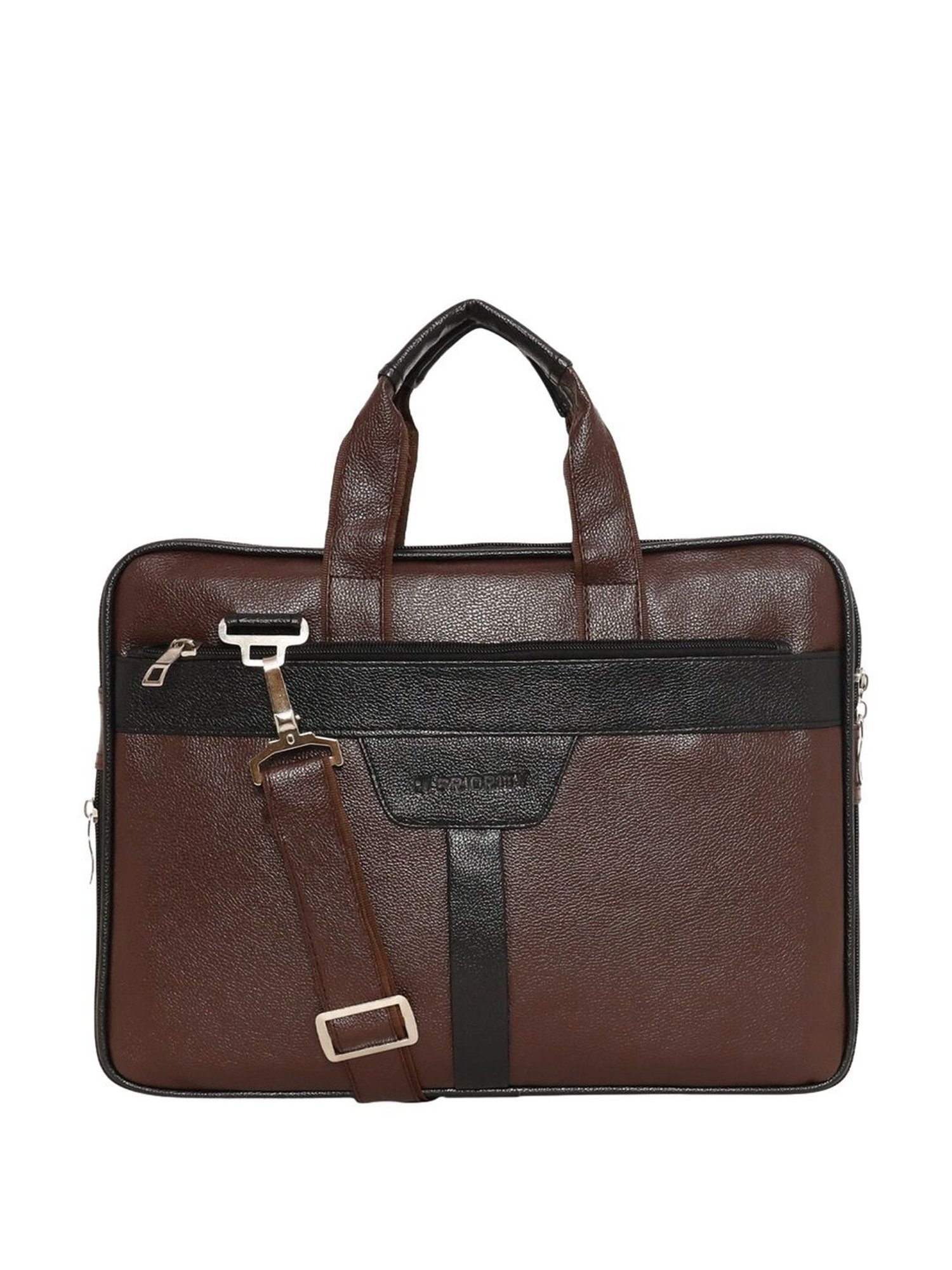 Priority Brown Synthetic Large Messenger Bag