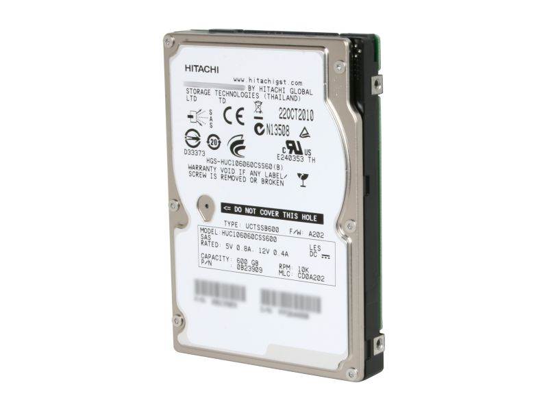 Hitachi GST Ultrastar 0B23909 600GB 10000 RPM 64MB Cache SAS 6Gb/s 2.5" Enterprise Hard Disk Drive Bare Drive