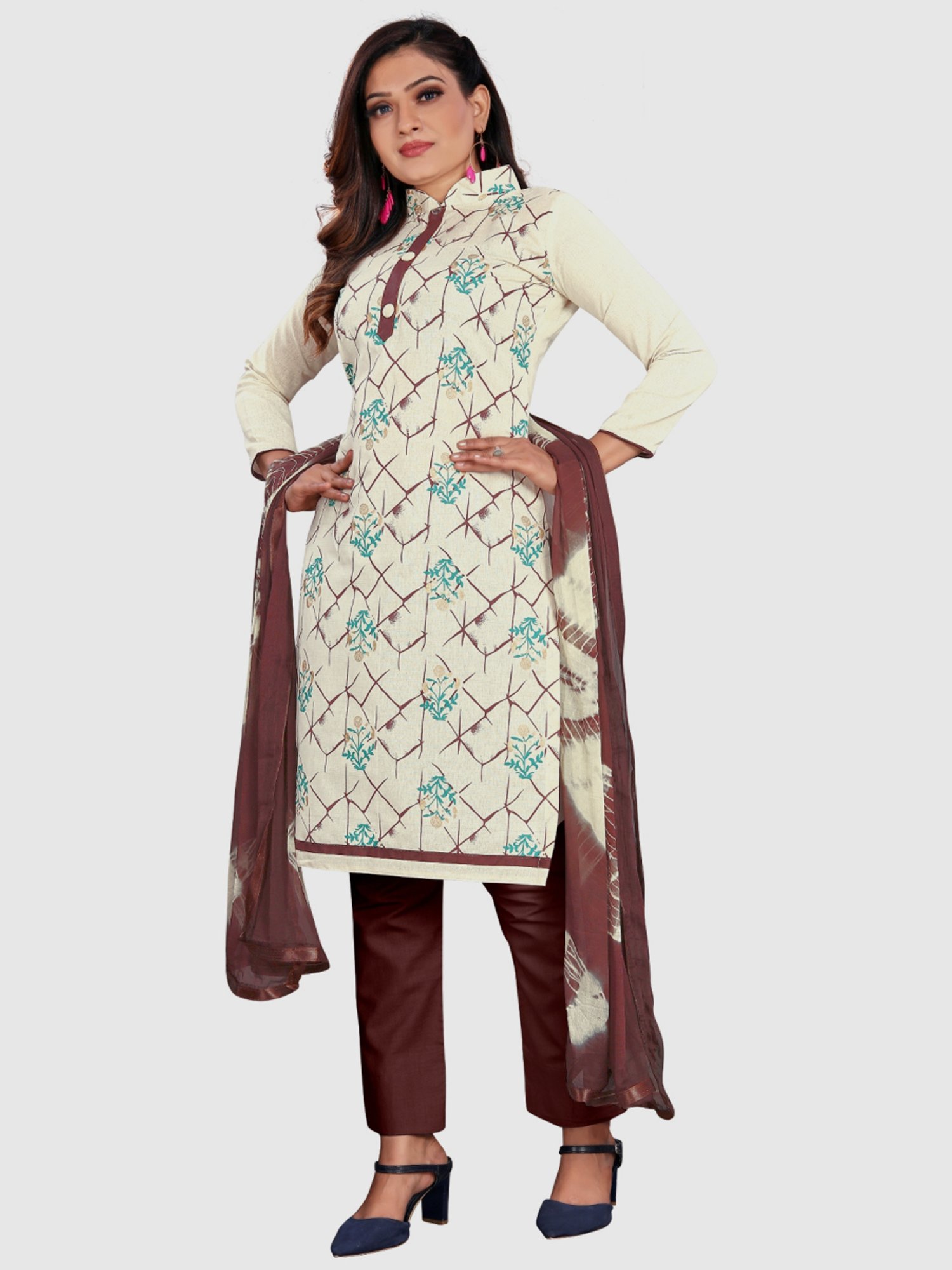 Salwar Studio Red Embroidered Blouse