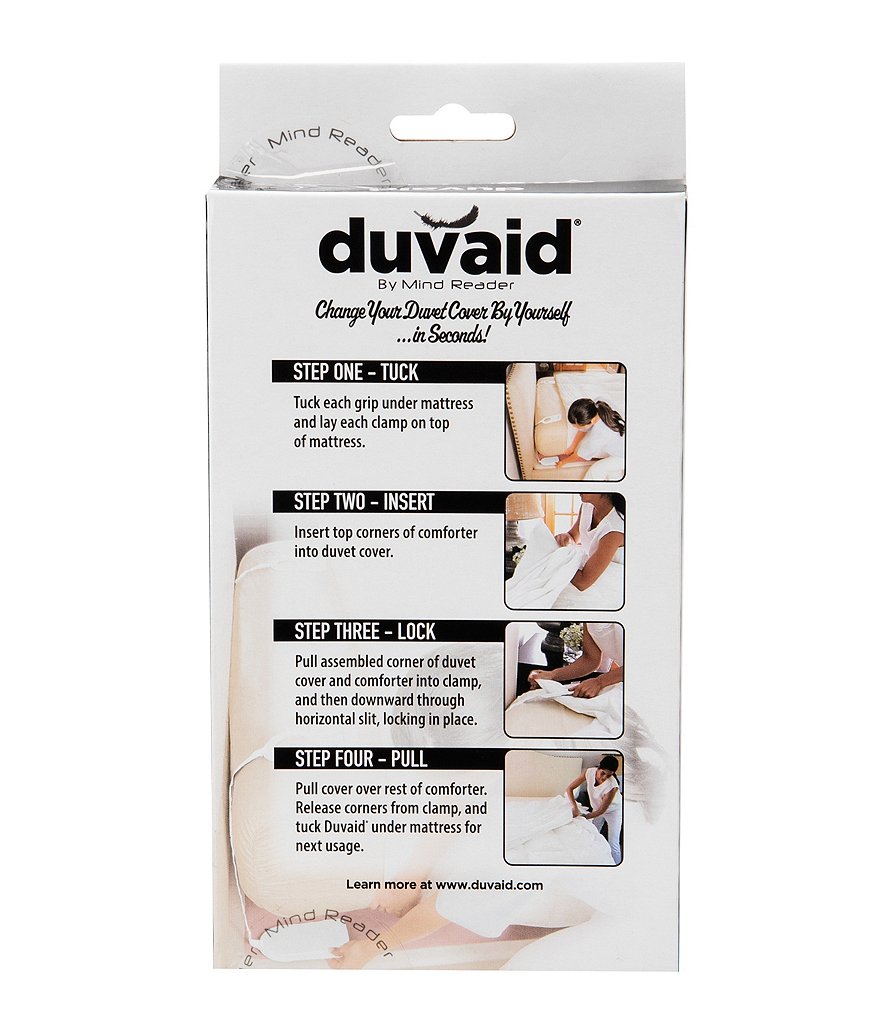 Mind Reader Duvaid Duvet Cover Changing Accessory Set