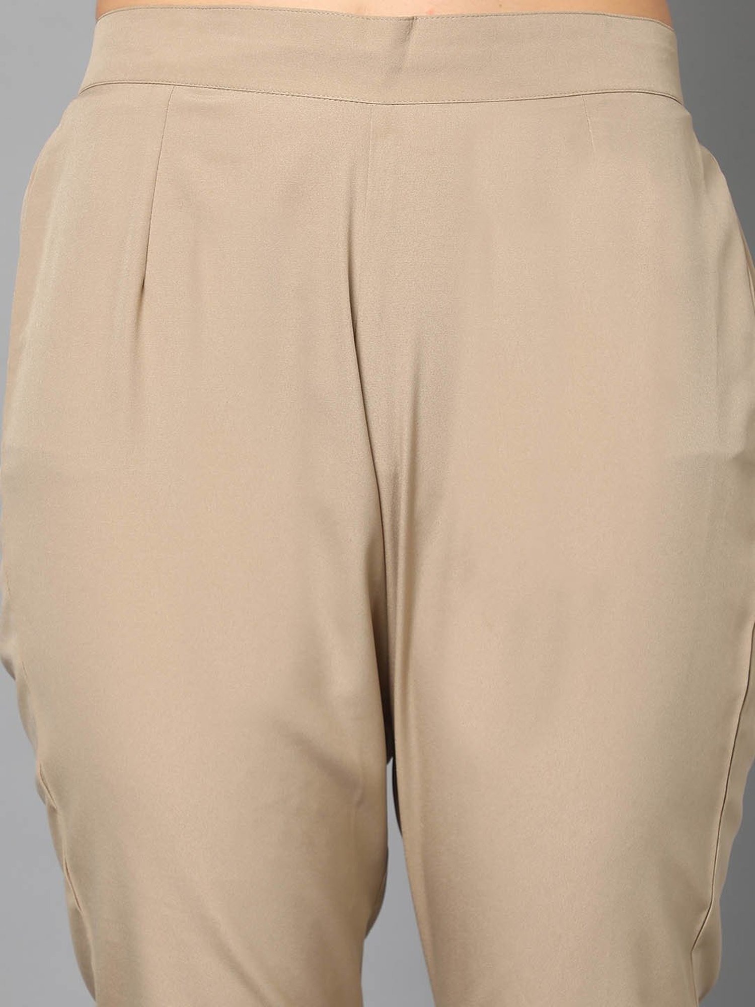 Ziyaa Beige Printed Kurta With Pant & Dupatta