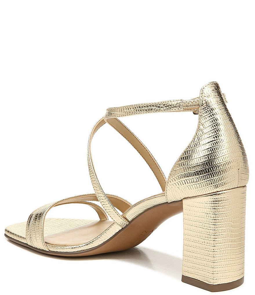 Naturalizer Tiff Lizard Print Metallic Leather Dress Sandals