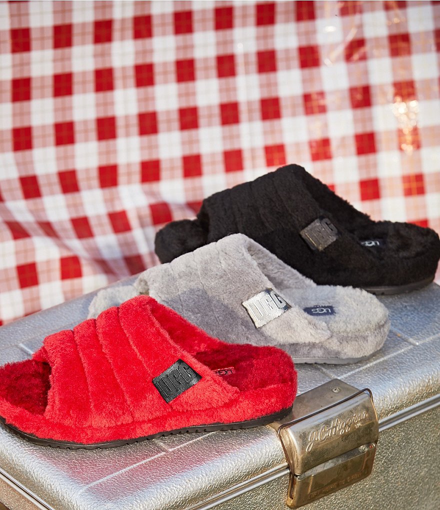 UGG&reg; Men's Scuff Logo Suede Slippers