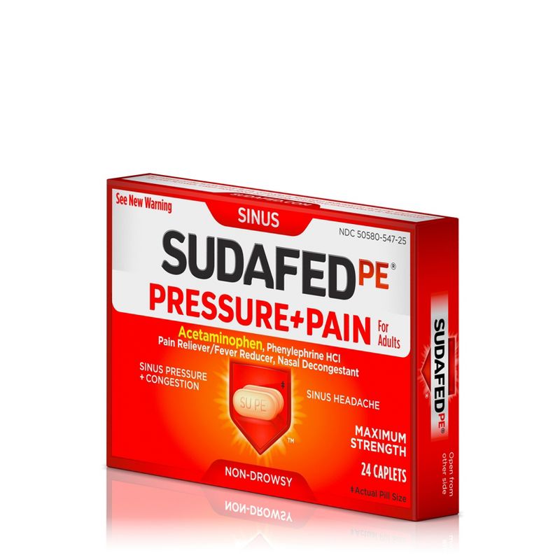 Sudafed PE Pressure + Pain Caplets - 24ct